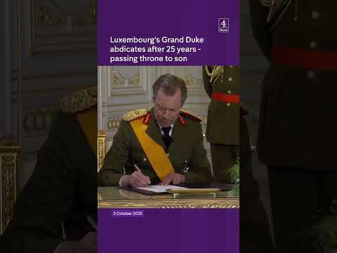 Luxembourg Grand Duke abdicates throne to his son