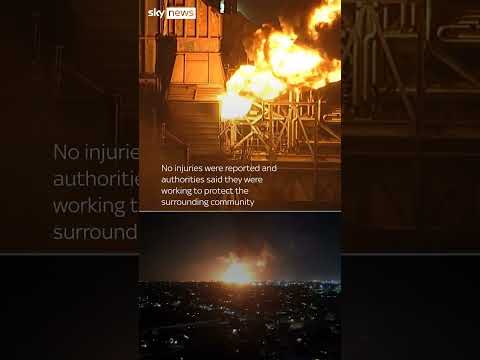 Californian oil refinery engulfed by massive fire