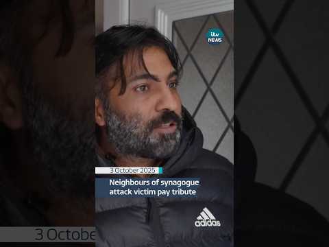 Neighbours of synagogue attack victims pay tribute