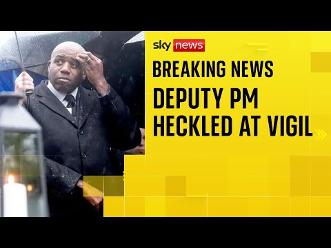 ‘Shame on you’: Deputy PM heckled at Manchester synagogue vigil