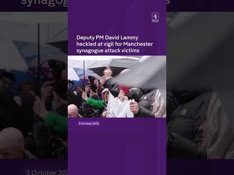 David Lammy heckled at terror attack vigil in Manchester