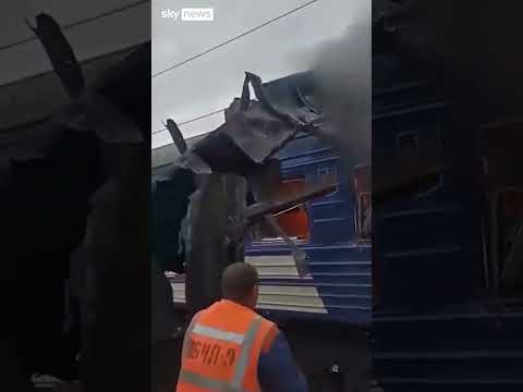 Aftermath of ‘savage’ attack on Ukrainian train station