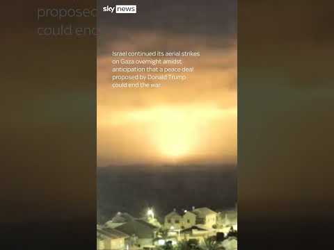 Explosions over Gaza skyline as peace deal talks advance