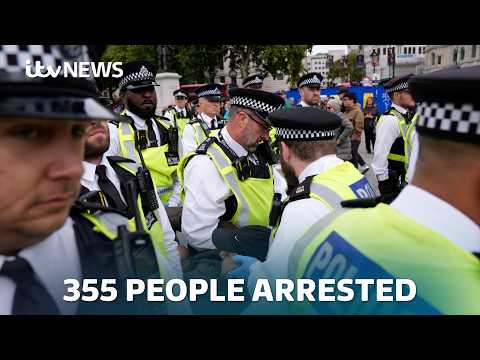 Police arrest scores of protesters over support for banned Palestine Action | ITV News