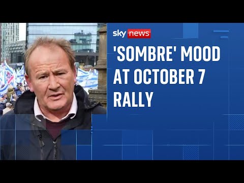 Supporters gather in Manchester to mark anniversary of October 7 attacks