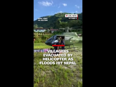 Villagers evacuated by helicopter as floods hit Nepal