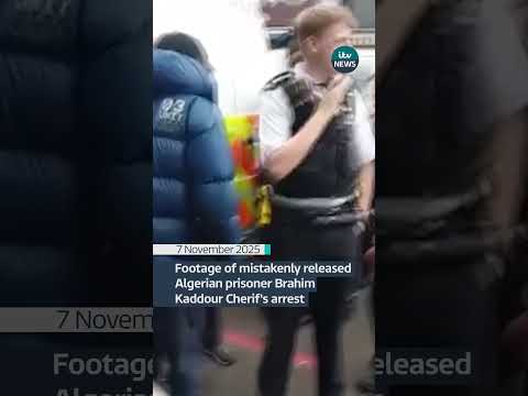 Mistakenly released Algerian prisoner Brahim Kaddour Cherif arrested #shorts #itvnews