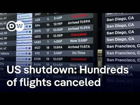 US airlines cancel hundreds of flights due to longest ever government shutdown | DW News