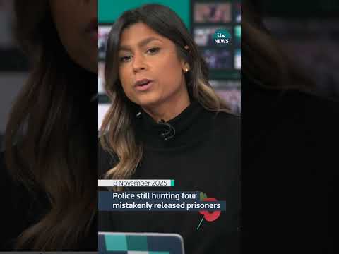 Police still hunting four mistakenly released prisoners #itvnews #news