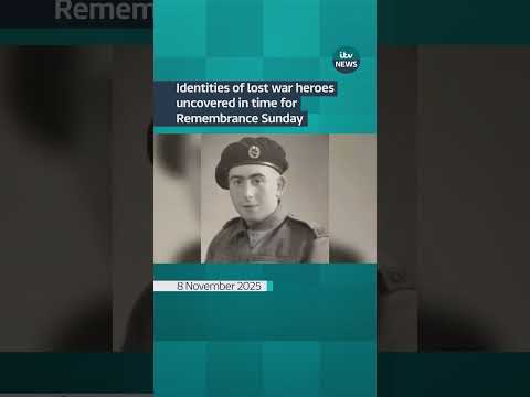 Identities of lost war heroes uncovered in time for Remembrance Sunday #itvnews #news