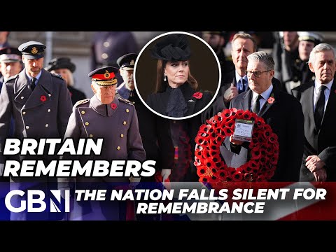 King Charles leads Remembrance service at Cenotaph alongside William and Kate – ‘Britain remembers’