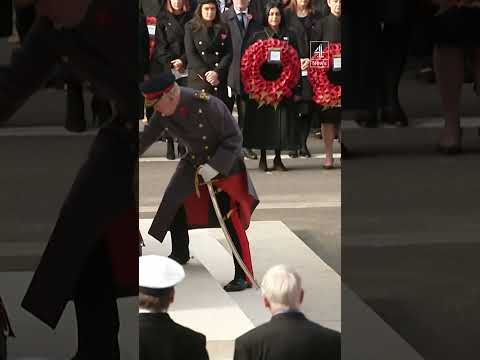 King Charles III leads Remembrance Sunday service at Cenotaph