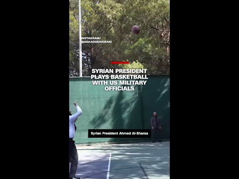 Syrian president plays basketball with US military officials