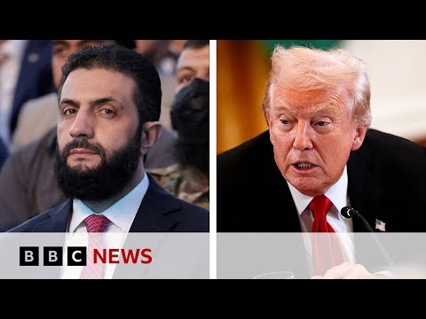 Syrian President Ahmed Sharaa arrives in US for official visit after sanctions lifted | BBC News