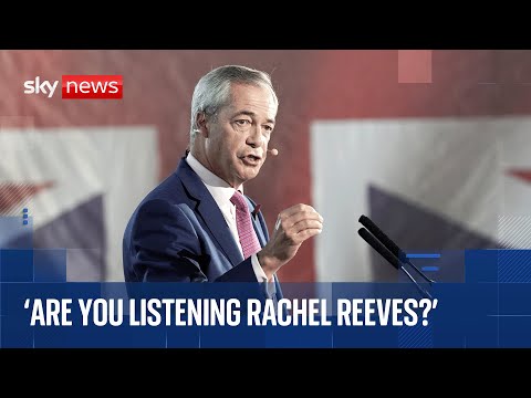 Nigel Farage holds Reform UK news conference in Westminster