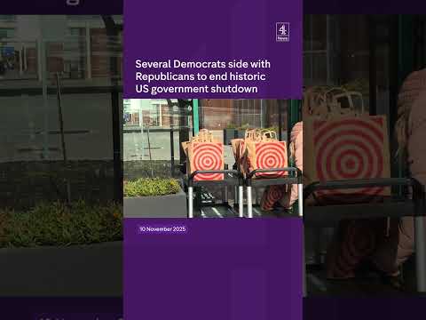 Several Democrats side with Republicans to end historic US government shutdown