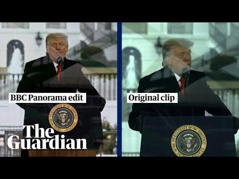 Side-by-side comparison of BBC-edited Trump speech from day of Capitol attack with original