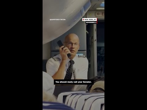 Frustrated pilot urges passengers to ‘call their senator’