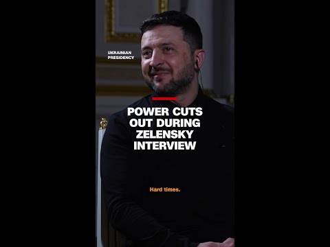 Power cuts out during Zelensky interview