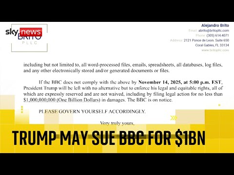 Donald Trump threatens to sue BBC for $1bn over Panorama documentary