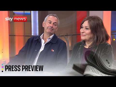 Sky News Press Preview | Kevin Maguire and Sarah Vine | Monday 10 November 2025