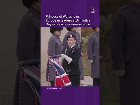 Princess of Wales joins European leaders at Armistice Day service of rememberance