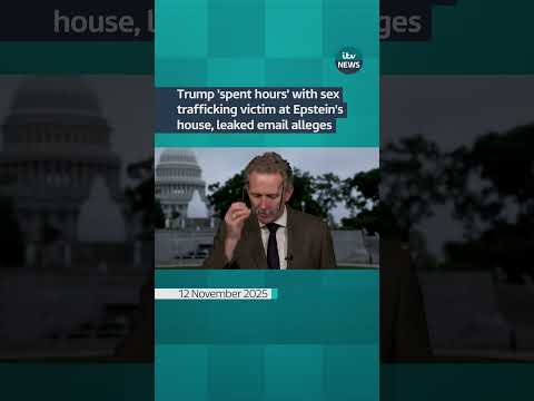 Trump ‘spent hours’ with sex trafficking victim at Epstein’s house, leaked email alleges #itvnews