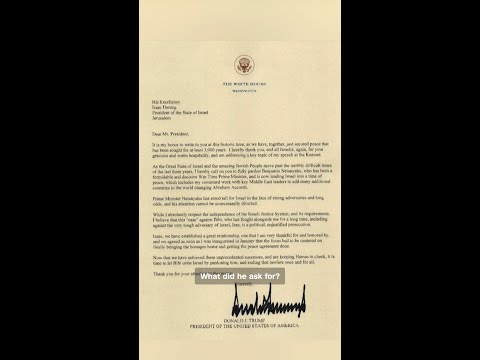 Trump asks Israeli president to pardon Netanyahu