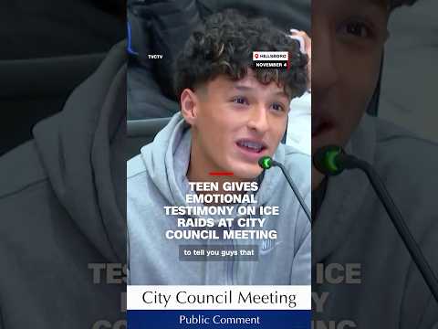Teen gives emotional testimony on ICE raids at city council meeting