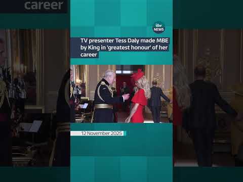 TV presenter Tess Daly made MBE by King in ‘greatest honour’ of her career | ITV News