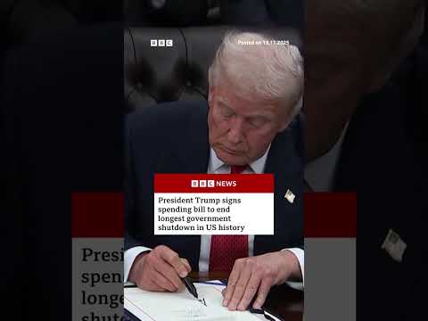 Donald Trump signs spending bill to end longest shutdown in US history. #BBCNews