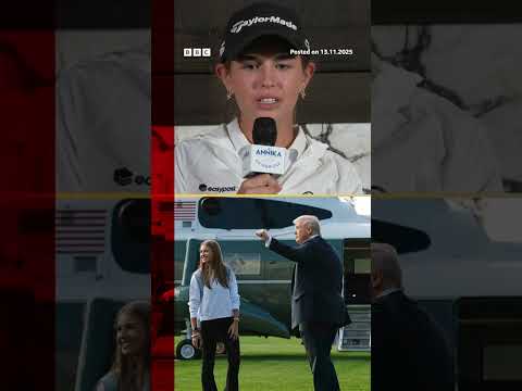 Kai Trump on playing golf with her US president grandpa. #Golf #KaiTrump #DonaldTrump #BBCNews