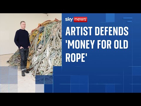 Artist David Shrigley is hoping to get £1m for a 10 tonne pile of old rope