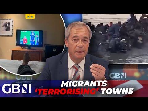 ‘Overrunning riots!’ | Nigel Farage FURIOUSLY reacts as migrants SWARM French seaside towns