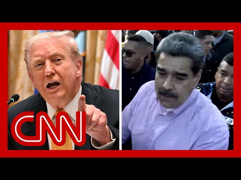 CNN reporter asks Maduro what his message is to Trump. Hear his response