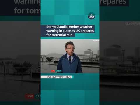 Storm Claudia: Amber weather warning in place as UK prepares for torrential rain | ITV News