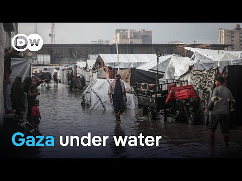 Heavy rains add to suffering of displaced Gazans in makeshift camps | DW News