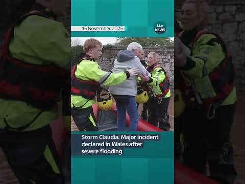 Major incident declared in Wales after severe flooding #itvnews