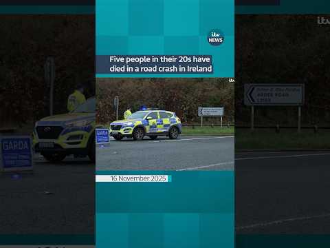 Five young people in their 20s have died in a road crash in Ireland #itvnews