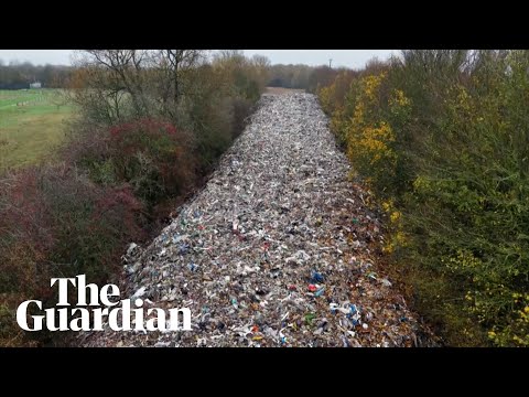 Drone footage shows ‘mountain’ of fly-tipped waste in Oxfordshire