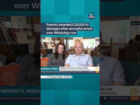 Parents awarded £20,000 in damages after wrongful arrest over WhatsApp row #shorts #itvnews