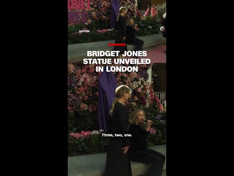 Renée Zellweger unveils Bridget Jones statue in London