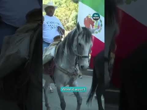 Thousands of people took to the streets of #mexico City to protest #itvnews