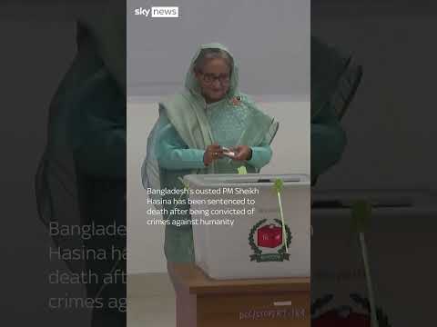Moment former Bangladeshi PM is sentenced to death