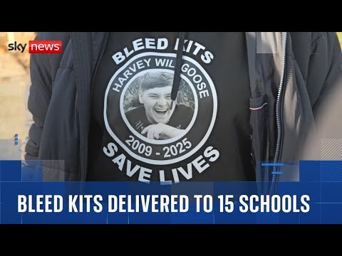 Mother of murdered teenager delivers bleed kits to schools