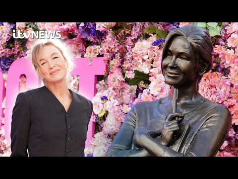 Renée Zellweger unveils statue of Bridget Jones in London | ITV News