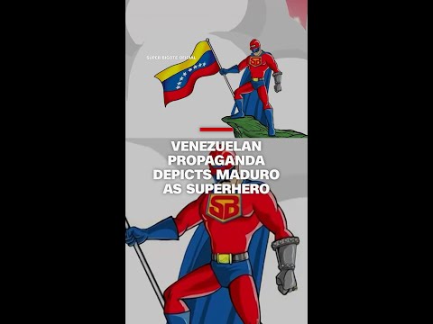 Venezuelan propaganda depicts Maduro as superhero
