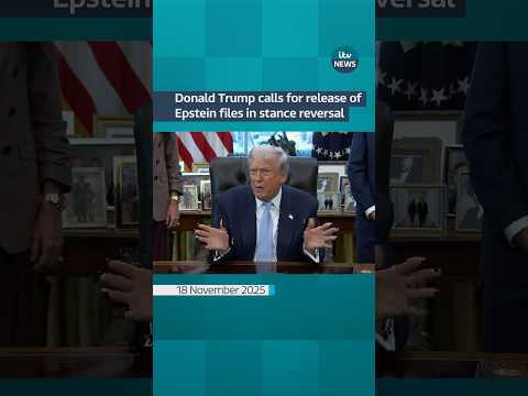 Trump calls for release of Epstein files in stance reversal #itvnews #shorts