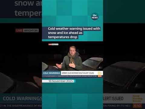 Cold weather warning issued with snow and ice ahead as temperatures drop #itvnews #shorts