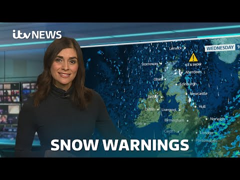 Where is snow and ice forecast to hit the UK? | ITV News
